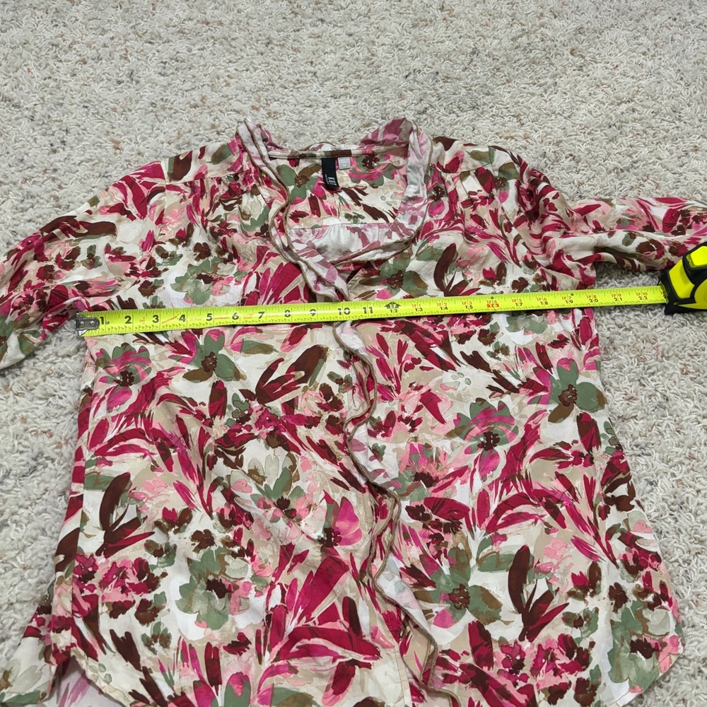 Meara Floral Long Sleeve Blouse KUT from the Kloth Medium - Picture 12 of 16